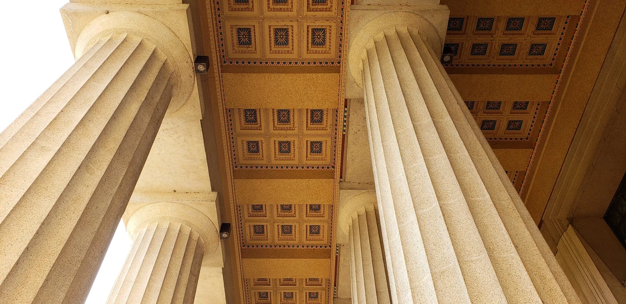 Classical columns from below