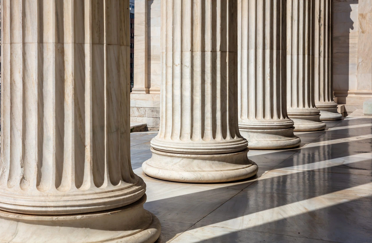 Marble colonnade