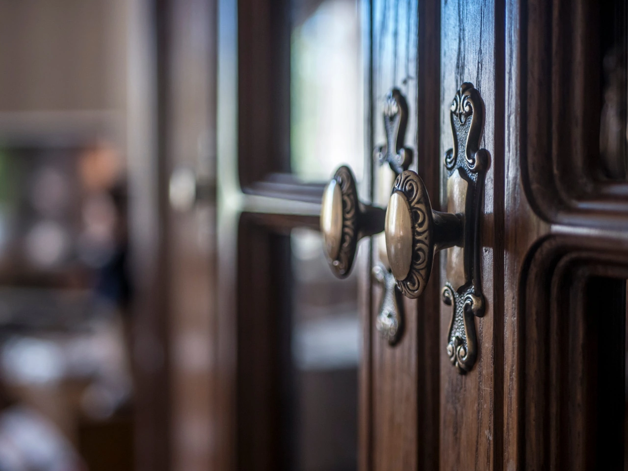 Carved wooden doors