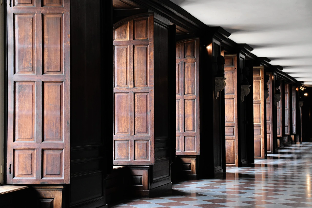 Paneled heritage hallway