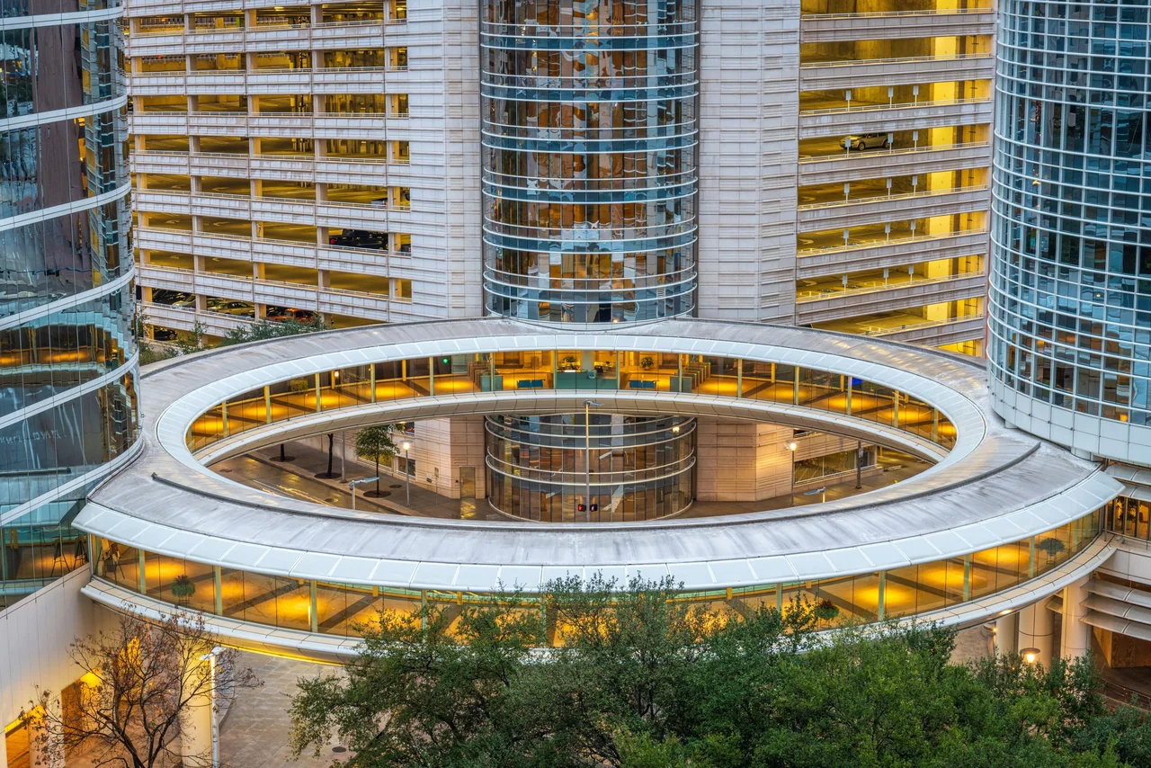 Atrium of a Houston office building