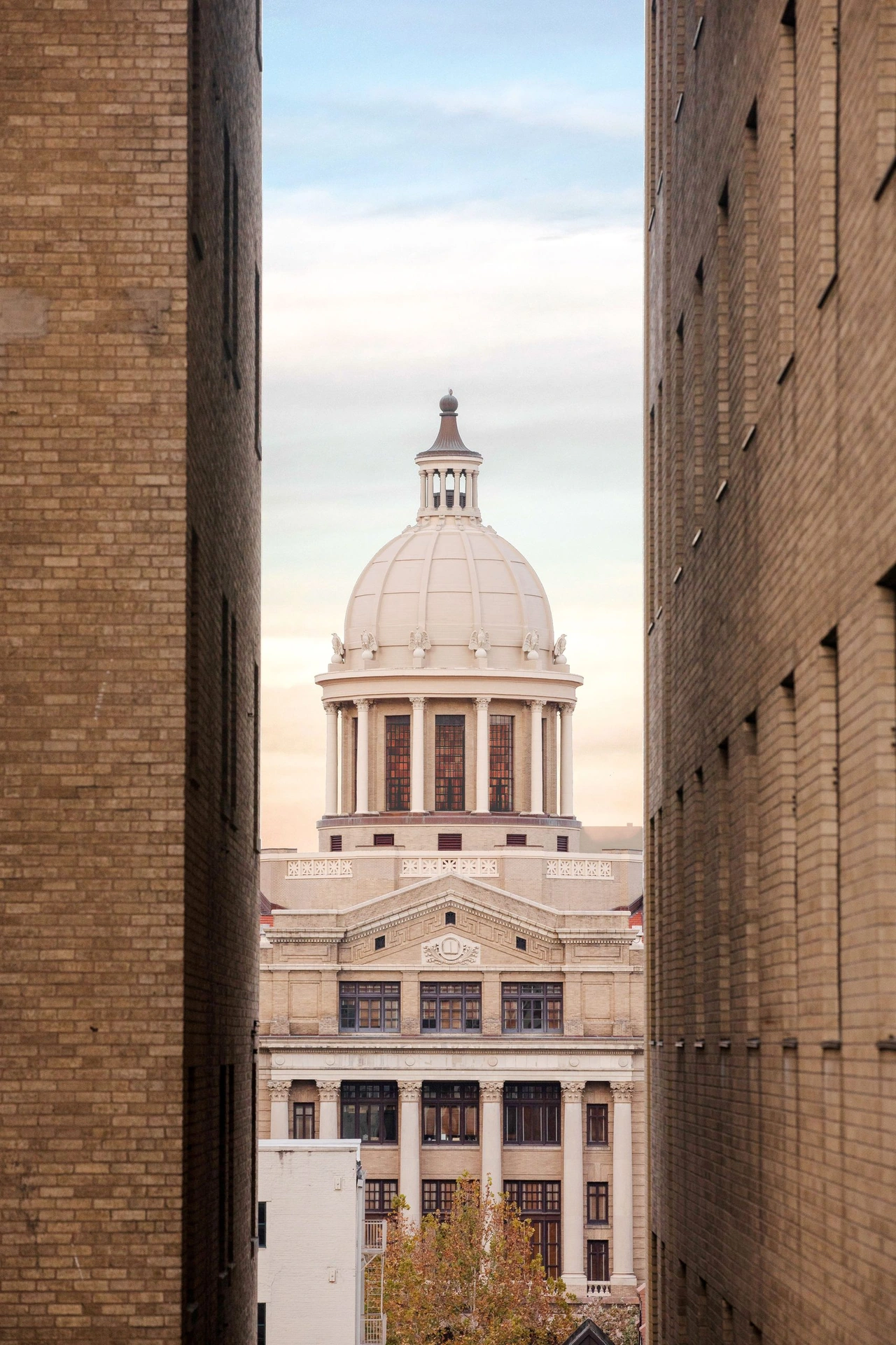 Historic Harris County courthouse dome in downtown Houston