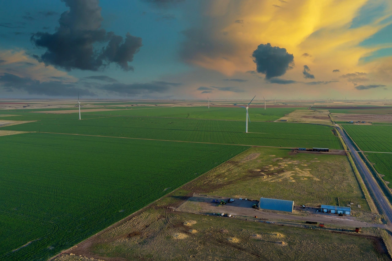 Wind farm on the Texas plains