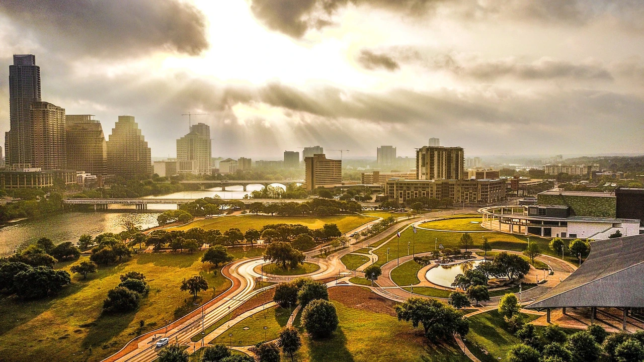 Austin skyline at sunset