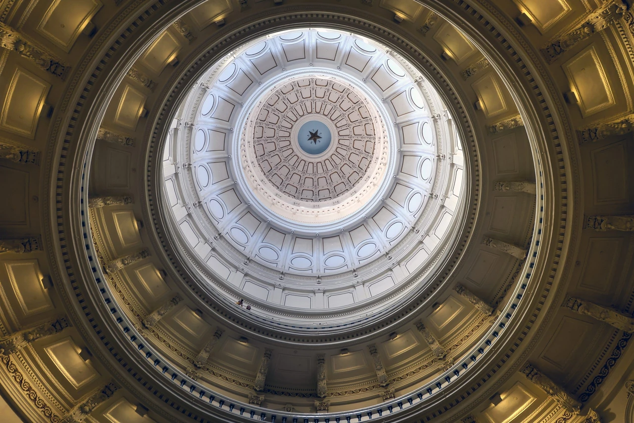 Rotunda dome of the Texas State Capitol in Austin