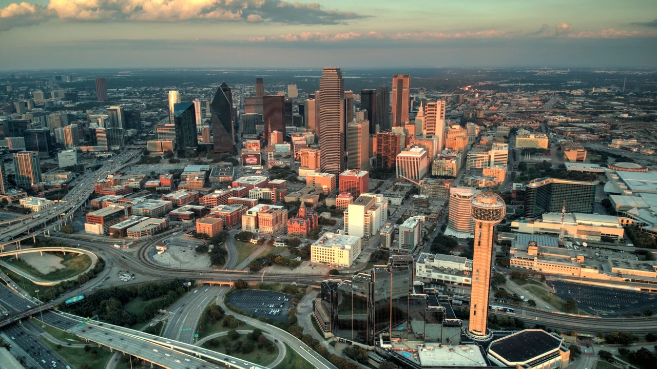 Aerial view of downtown Dallas