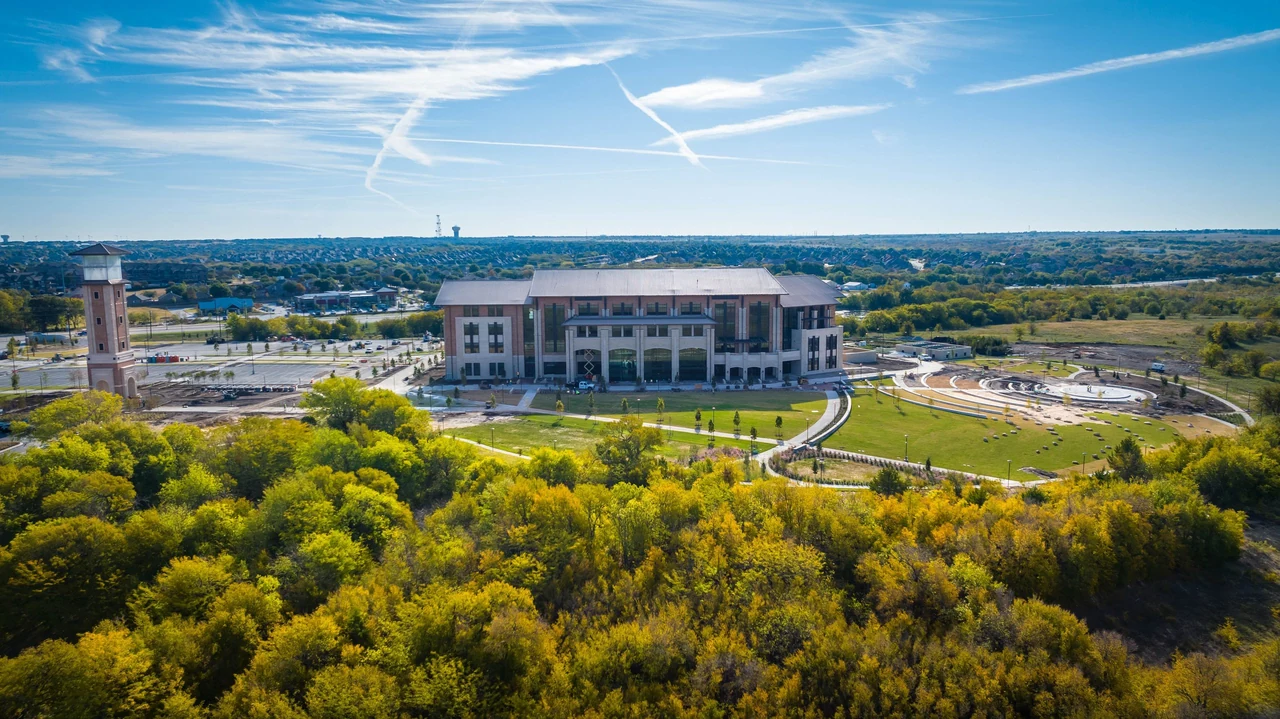 Aerial view of a campus in Frisco, Texas